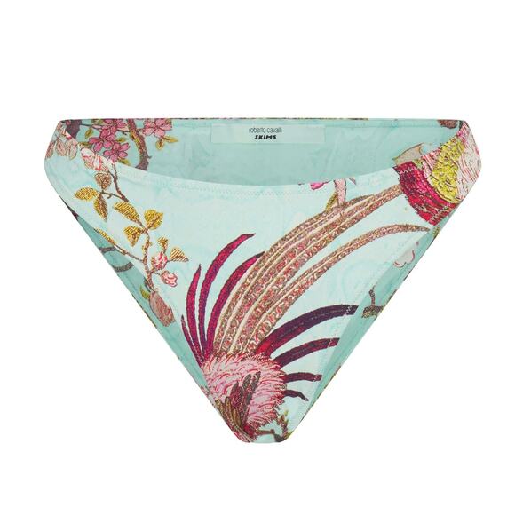 NWT SKIMS X ROBERTO CAVALLI DIPPED BIKINI BOTTOM IN FAGIANELLA PRINT SIZE L - Picture 1 of 7